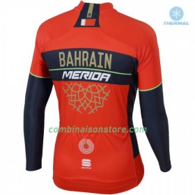 Maillot 2018 Bahrain Merida Hiver Thermal Fleece N001